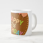 7歳の誕生日おめでとう  ジャンボコーヒーマグカップ (正面右)