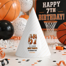 7歳の誕生日おめでとう バスケットボールテーマ パーティーハット