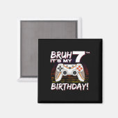 7歳の誕生日おめでとう!ビデオゲーム好きな少年に贈るギフト 7歳の誕生日 マグネット (正面/裏面)