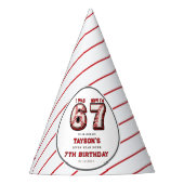 7歳の誕生日おめでとう 野球好きな少年にぴったり パーティーハット (正面)