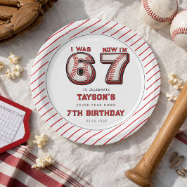 7歳の誕生日おめでとう 野球 ペーパープレート