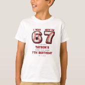 7歳の誕生日おめでとう 野球 Tシャツ (正面)