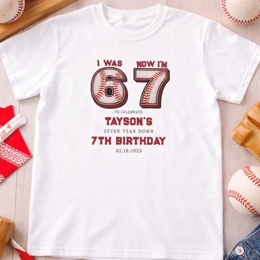 7歳の誕生日おめでとう 野球 Tシャツ