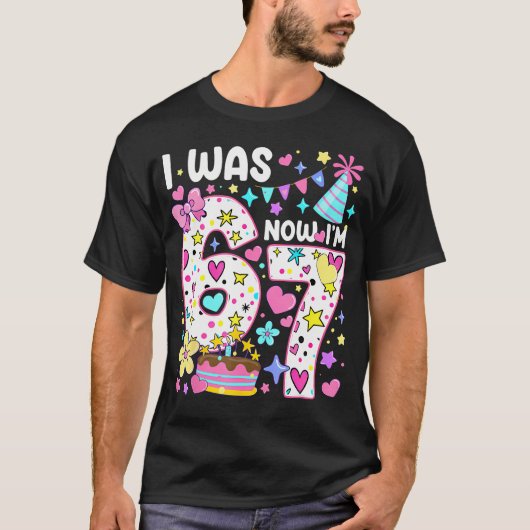 7歳の誕生日おめでとう 6歳から7歳に Tシャツ (正面)