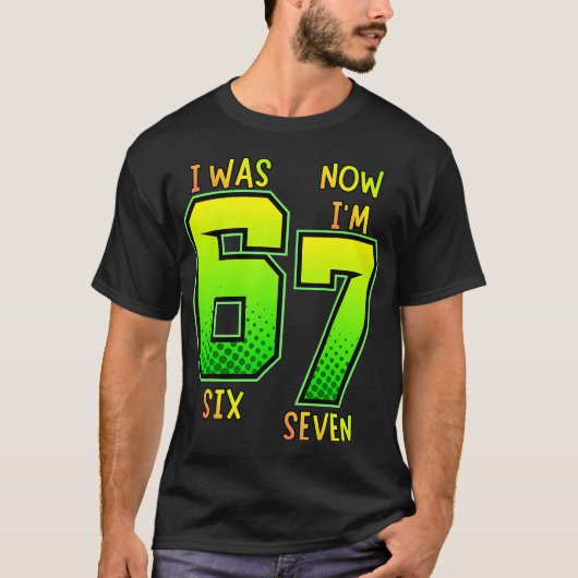7歳の誕生日おめでとう 6歳から7歳へ Tシャツ (正面)