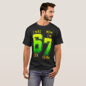 7歳の誕生日おめでとう 6歳から7歳へ Tシャツ (正面フル)