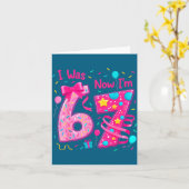 7歳の誕生日おめでとう 6歳だったけど今は7歳だよ カード (黄色い花)
