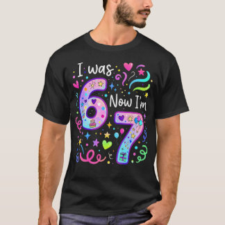 7歳の誕生日おめでとう 6歳だったのに今は7歳 Tシャツ