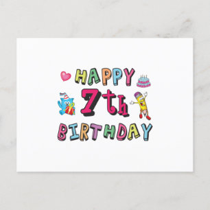 7歳の誕生日おめでとう 7歳の願い ポストカード