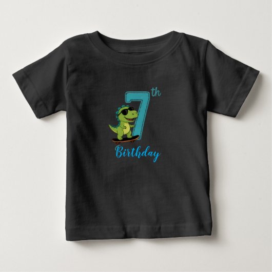 7歳の誕生日おめでとうTシャツ ベビーTシャツ (正面)