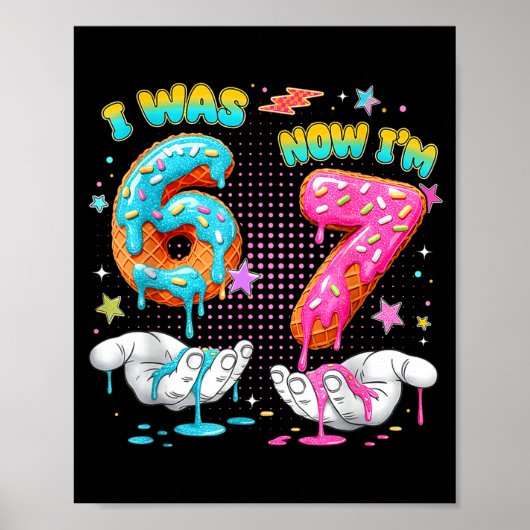 7歳の誕生日おもしろい 6歳だったのに今は7歳 少年ギ ポスター (正面)