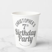 7歳の誕生日お祝い紙コップ 紙コップ (正面)
