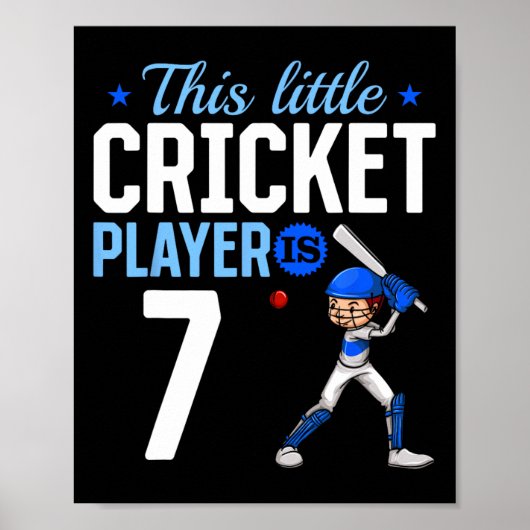 7歳の誕生日のクリケット選手 ポスター (正面)