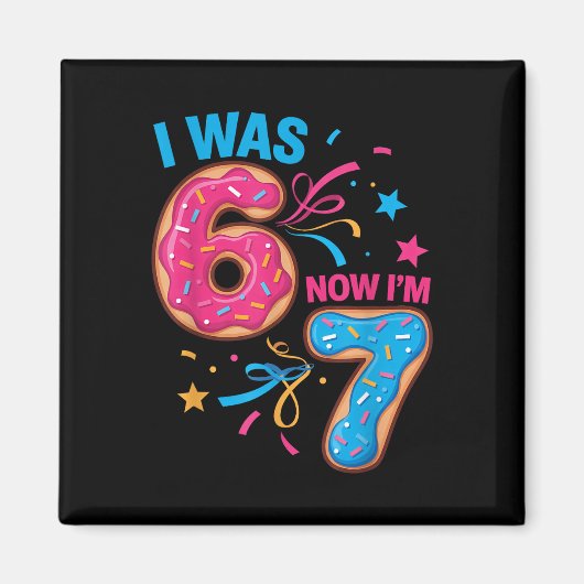 7歳の誕生日は6歳、今は7歳 67 少年男子 マグネット (正面)