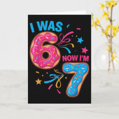 7歳の誕生日は6歳 今私は7歳 67 キッズ メンズ ウォー カード (黄色い花)