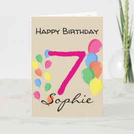 7歳の誕生日オリジナルカード カード