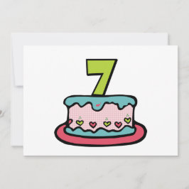 7歳の誕生日ケーキ カード