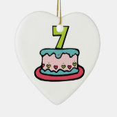 7歳の誕生日ケーキ セラミックオーナメント (右)