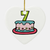 7歳の誕生日ケーキ セラミックオーナメント (裏面)