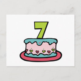 7歳の誕生日ケーキ ポストカード