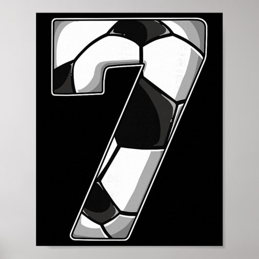 7歳の誕生日サッカー ポスター (正面)