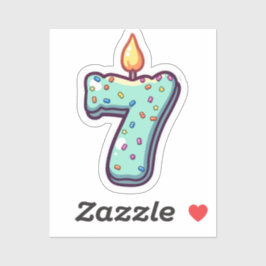 7歳の誕生日ステッカー シール