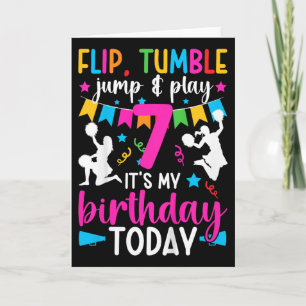 7歳の誕生日チアリーダー 7歳のチアリーディング カード