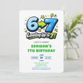7歳の誕生日パーティー招待状 招待状 (スタンド正面)
