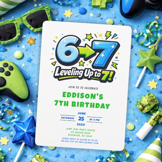 7歳の誕生日パーティー招待状 招待状