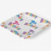 7歳の誕生日パーティー用紙皿 ペーパープレート (傾斜あり)
