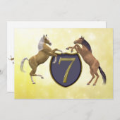 7歳の誕生日パーティー飼育馬 招待状 (正面/裏面)