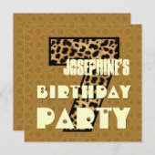 7歳の誕生日パーティー 7歳のグランジデザインV4 招待状 (正面/裏面)