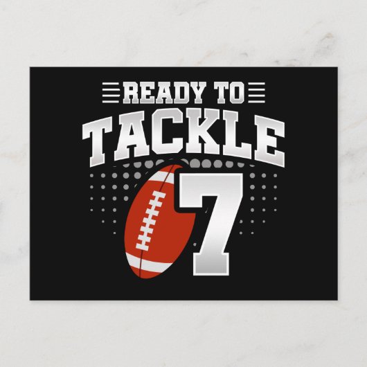 7歳の誕生日フットボールパーティーキッズ 7歳の誕生日 ポストカード (正面)