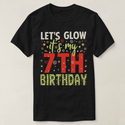 7歳の誕生日プレゼント Tシャツ (デザイン正面)