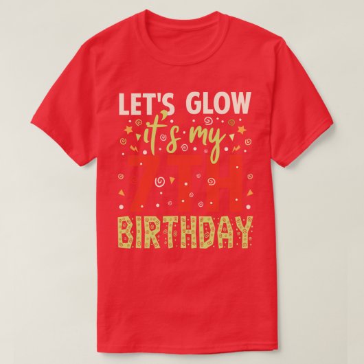7歳の誕生日プレゼント Tシャツ (デザイン正面)