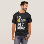 7歳の誕生日ヴィンテージだから幸せIm 7 Today Tシャツ (正面フル)
