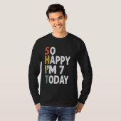 7歳の誕生日ヴィンテージだから幸せIm 7 Today Tシャツ (正面フル)