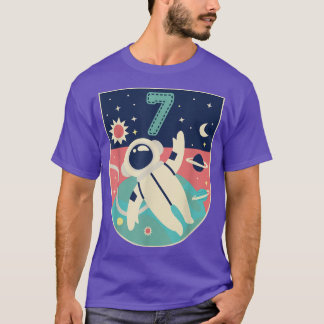 7歳の誕生日少年ティー宇宙飛行士7th Day Pa Tシャツ