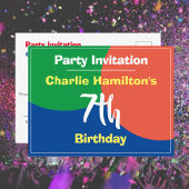 7歳の誕生日招待状はがき ポストカード