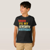 7歳の誕生日7歳のガールボーイ Tシャツ (正面フル)