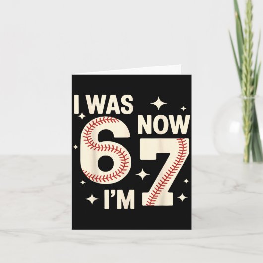 7歳の誕生日 おもしろ 6歳 7歳 野球 カード (正面)