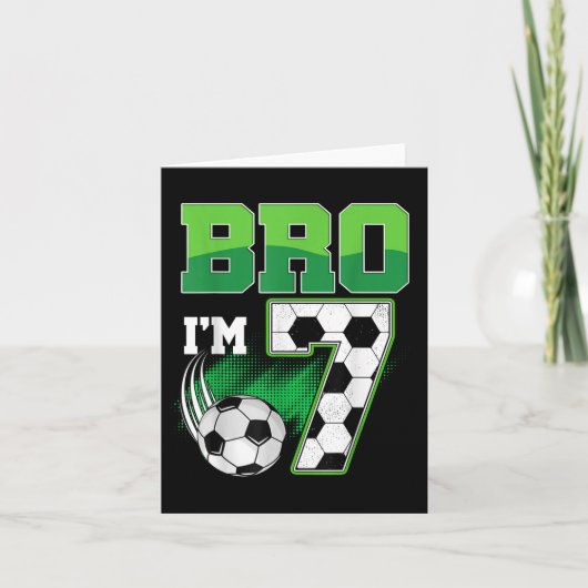 7歳の誕生日 お兄ちゃん 僕7歳 サッカー 誕生日 カード (正面)