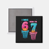 7歳の誕生日 お誕生日おめでとう 6歳から7歳になりました 67 面白い マグネット (正面/裏面)
