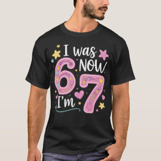 7歳の誕生日 お誕生日おめでとう 6歳から7歳へ 67 面白い Tシャツ