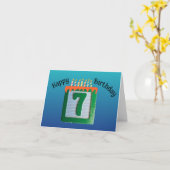7歳の誕生日 カード (黄色い花)