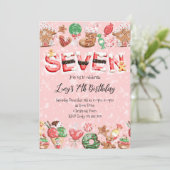 7歳の誕生日&クリスマスパーティーの招待状 招待状 (スタンド正面)