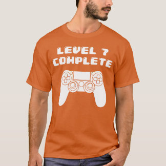 7歳の誕生日 ゲーム好きな子供のためのレトロなバースデーギフト Tシャツ