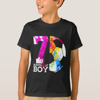 7歳の誕生日 サッカー少年 7歳の誕生日おめでとう Tシャツ