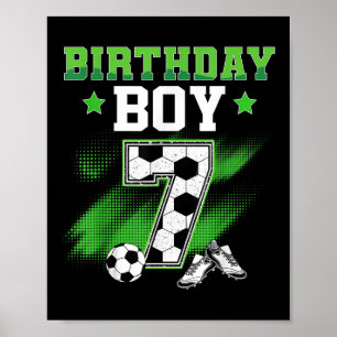 7歳の誕生日 サッカー少年 7歳児 スポーツ 男の子 ポスター