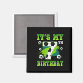 7歳の誕生日 サッカー パーティー 少年 マグネット (正面/裏面)